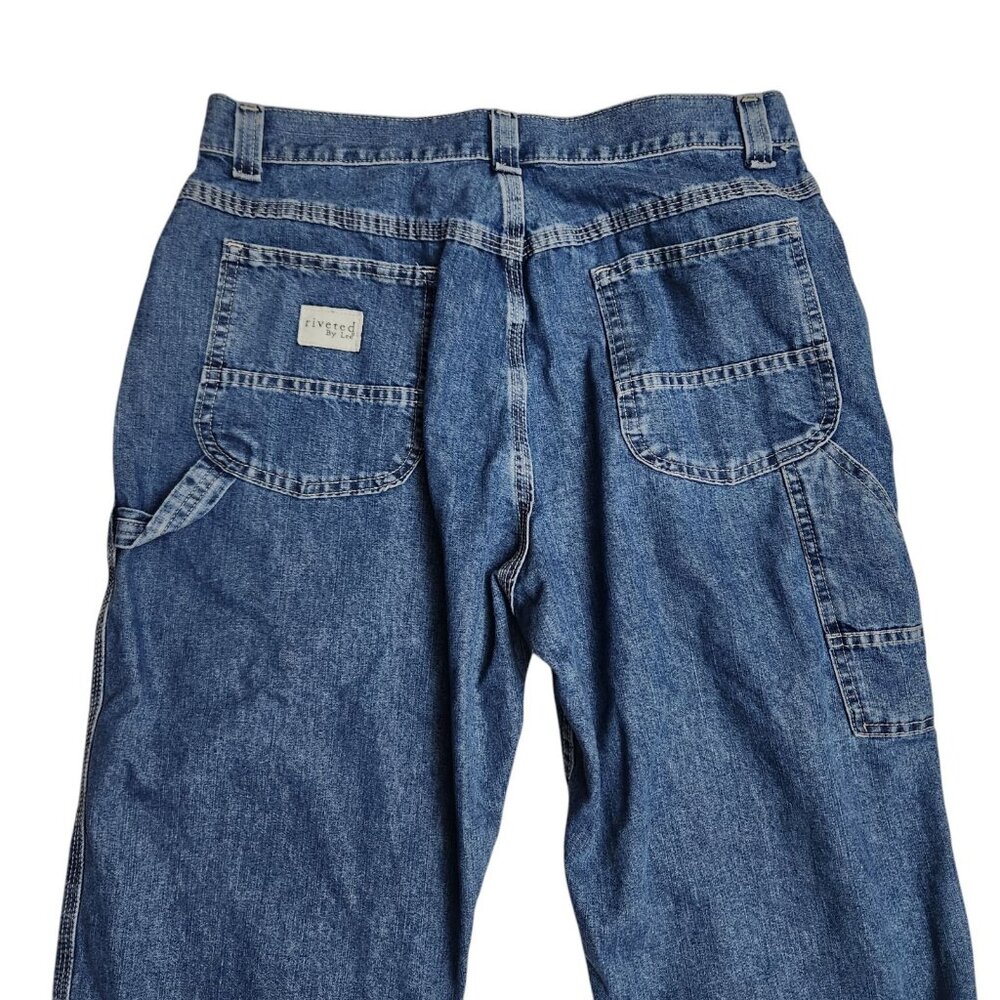 Riveted by Lee Women’s Medium Blue Denim Jeans Capris Baggy Carpenter Skater 14